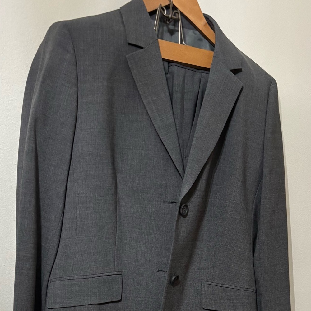 Italian Tollegno 1900 Brooks Brothers fine wool grey dress pant set 12/14* NWOT